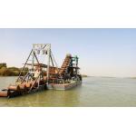 Gold Mining Trailinng Suction 80CBM/H Bucket Chain Dredger Alluvial Mining for sale