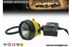 China 6.8Ah Rechargeable Li - Ion Battery Miners Helmet Lamp With 15000Lux Brightness supplier