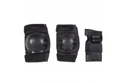 China Black Roller Skating Pads Set Knee Pads Elbow Pads And Wrist Guards supplier