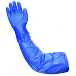 Heat And Oil Resistant Gloves , Long Blue Work Gloves Excellent Dexterity for sale