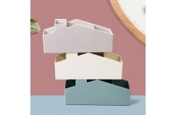 China Desktop PP Mobile Phone Rack Small Pen Plastic Makeup Organizer supplier