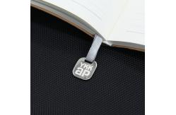 China Square Black Custom Journal Notebook / Hardback Artists Sketchbook With Metal Bookmark supplier
