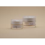 Transparent Acrylic Cosmetic Containers Not Easily Broken With White Rose ABS Cap
