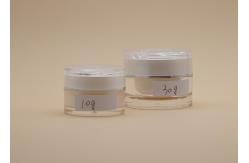 China Transparent Acrylic Cosmetic Containers Not Easily Broken With White Rose ABS Cap supplier