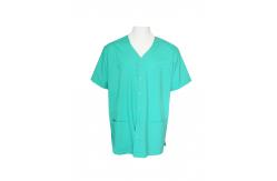 China 180G V Collar Medical Uniform Scrubs With Snap Buttons On Top Fly supplier