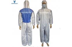China Spray Painting Microporous Protective Coverall with SMS Back Panel Logo Sticker Free supplier