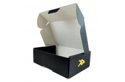 China Custom Folding Corrugated Cardboard Black Shipping Hat Box Durable supplier