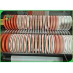 Red Printed Straw Paper Rolls Grade AA 60 / 120gsm for Drinking Paper Staw for sale