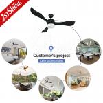 33.3W 52inch 5 Speed Remote Control Plastic LED Ceiling Fan With Light