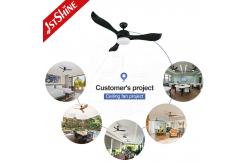 China 33.3W 52inch 5 Speed Remote Control Plastic LED Ceiling Fan With Light supplier