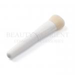Single Professional Foundation Brush With Baking Varnish White Aluminum Ferrule for sale