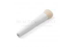 China Single Professional Foundation Brush With Baking Varnish White Aluminum Ferrule supplier