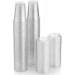 Clear 16 Oz Hard Plastic Cups With Straws Disposable Coffee Cup