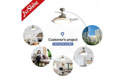 China Retractable Ceiling Fan for Child Room Invisible Design Remote Control Safety Features supplier