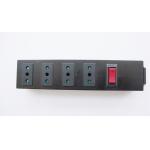 Italy/Chile 4 Outlet Mountable European Power Strip Bar With Surge Protector / On Off Switch and Connector IEC 320 Plug for sale