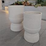 Modern Style Fiber Cement Pot Frost Resistant Weatherproof For Outdoor Decoration for sale