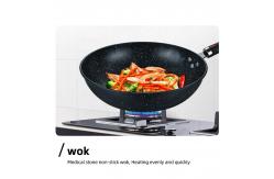 China Multi Function Black Flat Bottom 3PCS Frying Non Stick  Kitchen Cookware Sets supplier