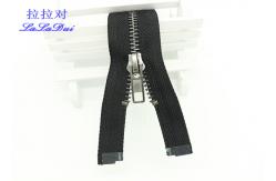 China 12 Inch Metal Separating Zipper Black Polyester Tape For Trousers / Hometextile / supplier