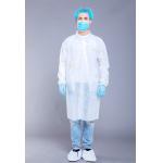 White Shirt Elastic Cuff 35gram/M2 PP Disposable Lab Coat for sale