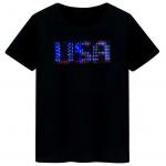 Editable LED Display T Shirt With Programme Custom Message Pattern Animation for sale