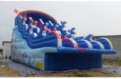 China large inflatable water slide pool inflatable pool with slide inflatable 8m pool slide supplier