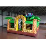 Savanna Slide Inflatable Bounce House , Amusement Park Inflatable Bouncy Castle for sale