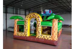 China Savanna Slide Inflatable Bounce House , Amusement Park Inflatable Bouncy Castle supplier