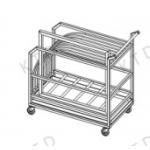 Aluminium Tube Industrial Trolley Eco Friendly Frame Carrier Vertical Trolleybus for sale