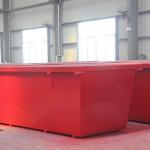 Stackable Recycling Waste Skip Bin Heavy Duty Self Dumping Steel Hoppers Customized for sale