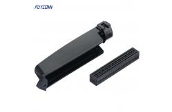 China 25 Pairs 50pin Male IDC Ribbon Connector With L Shape Plastic Hood supplier