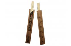China Eco Friendly Nature 21cm Twins Disposable Bamboo Chopsticks With Sleeve supplier