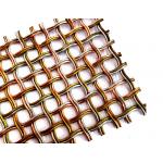 Color Finished Architectural Wire Mesh , Woven Metal Mesh For Cabinetry And Stairs for sale