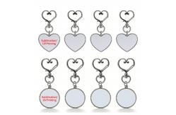 China Custom Valentines Gifts Heart Shape Sublimation Keychain Promotional Key Chains supplier