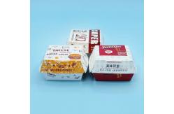 China Fully Recyclable Folding Cardboard Hamburger Boxes Cookie Packaging supplier