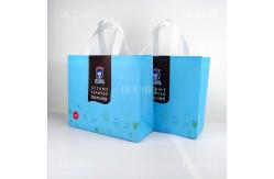 China Breathable PP Non Woven Polypropylene Tote Bags Tearproof Blue And Black supplier