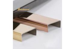 China PVD Brushed Stainless Steel Tile Trim 10mm Bullnose Trim U Shaped supplier