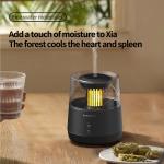 Simulation Raindrop Fire Flame Humidifier With Auto Shut Off 7 Colors Led Light for sale