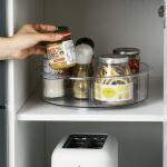 Transparent PET Multi-Function Rotating Storage Organizing Boxes Plastic on Sale
