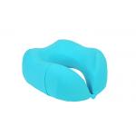 Blue Color Memory Foam Neck Pillow / U Shape Travel Neck Support Airplane for sale