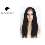 No Shedding And No Shedding Natura Black Remy Human Hair Full Lace Wigs for sale