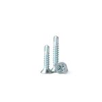 Cross Recessed Countersunk Head Drilling Screw With Blue White Zinc Drilling Screw for sale