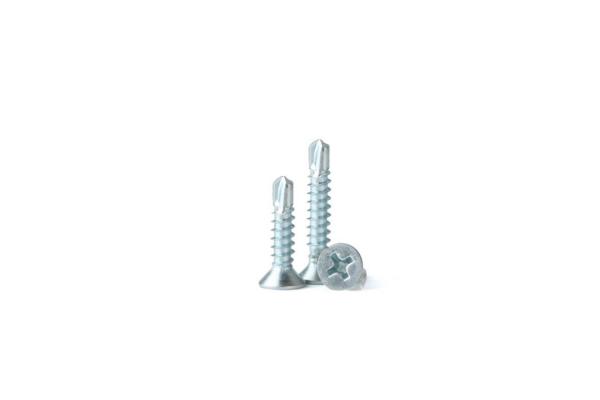Cross Recessed Countersunk Head Drilling Screw With Blue White Zinc Drilling Screw