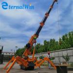 1 Ton 3 Ton 5 Ton Spider Crane Mini Crawler Mobile Crane Mini Crawler Crane With Telescopic Boom for sale