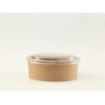 Bio Natural Kraft Paper Salad Bowls 32oz 1000ml With Lids for sale
