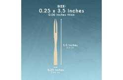 China OEM 9cm Disposable Bamboo Party Forks For Fruit Salad supplier