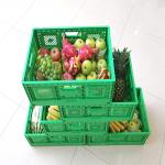Reusable Foldable Mesh Style Storage Container for Harvesting Crates Size 600*400*52mm for sale