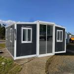 Prefab 20ft Three-bedroom European Standard House With Antique Grey Exterior Walls Expandable Container House for sale