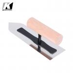 ODM Plastering Stainless Steel Trowel Silver Color With Wooden Handle for sale