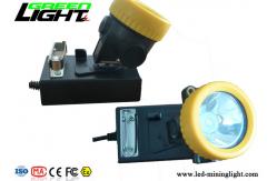 China Rechargeable Miners Hard Hat Lamp 5000lux Brightness IP68 Waterproof ABS Material supplier