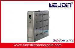 China Stainless Steel Full - auto Access Control Flap Barrier Gate With Double Channel supplier